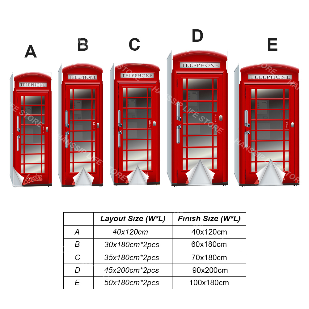 Retro Phone Booth Printed Refr - đánh giá và giá Kitchen Appliances Vintage