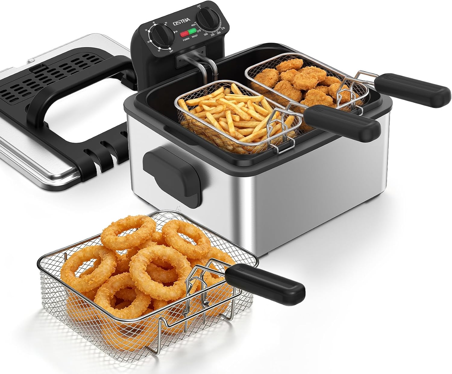 Electric Deep Fryer with 3 Bas - đánh giá và giá Deep Fryer Stainless